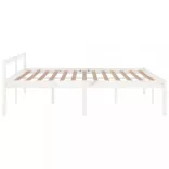 Super King Size fehér tömör fenyőfa ágy időseknek 180 x 200 cm