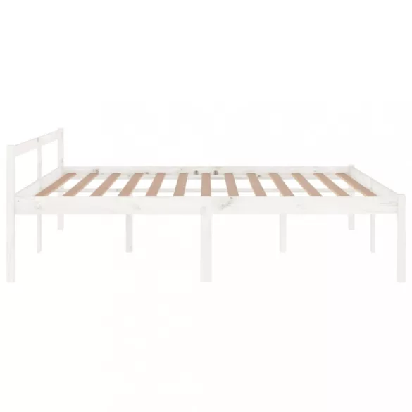 Super King Size fehér tömör fenyőfa ágy időseknek 180 x 200 cm