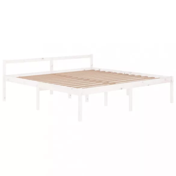 fehér tömör fenyőfa ágy időseknek 200 x 200 cm