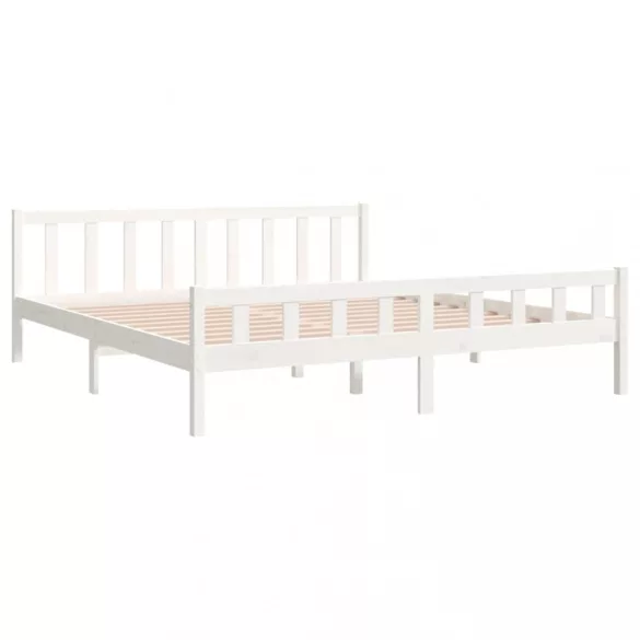 fehér tömör fa ágykeret 160 x 200 cm