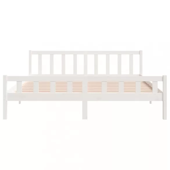 fehér tömör fa ágykeret 160 x 200 cm