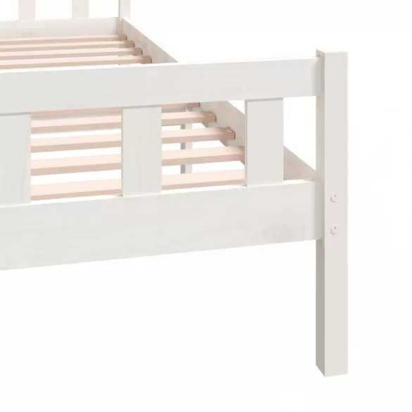 fehér tömör fa ágykeret 160 x 200 cm