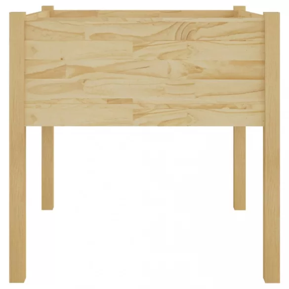 2 db tömör fenyőfa kerti virágtartó 70 x 70 x 70 cm