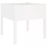 2 db fehér tömör fenyőfa kerti virágtartó 70 x 70 x 70 cm