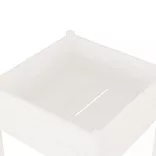 2 db fehér tömör fenyőfa kerti virágtartó 70 x 70 x 70 cm