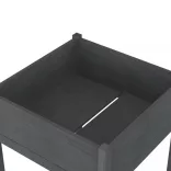 2 db szürke tömör fenyőfa kerti virágtartó 70 x 70 x 70 cm