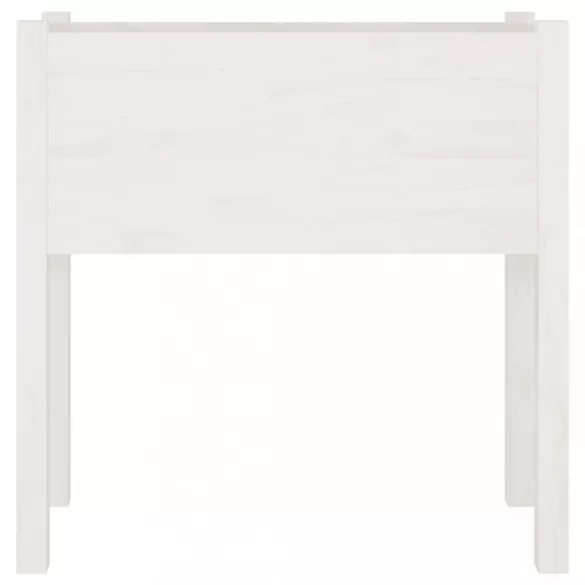 2 db fehér tömör fenyőfa kerti virágtartó 70 x 31 x 70 cm
