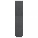 szürke tömör fenyőfa könyvszekrény/térelválasztó 60x35x167 cm