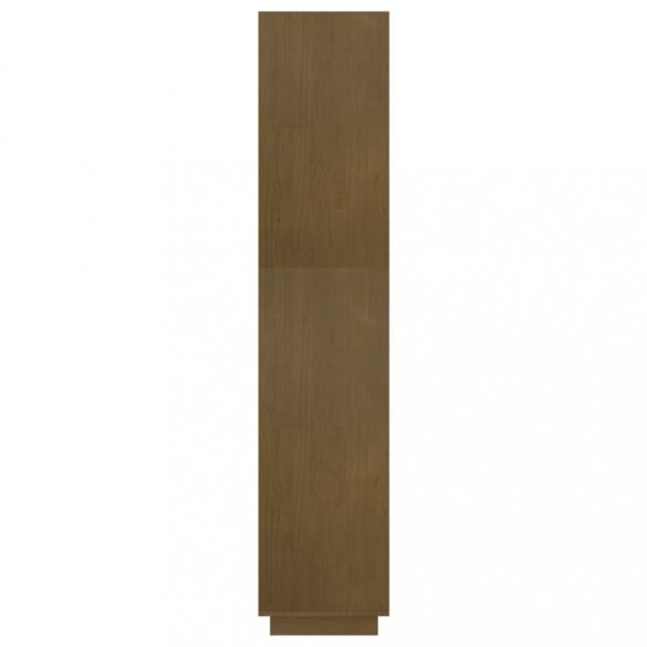 mézbarna tömör fenyőfa könyvszekrény/térelválasztó 60x35x167cm