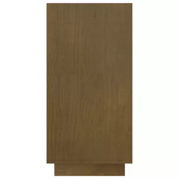 mézbarna tömör fenyőfa könyvszekrény 80 x 35 x 71 cm