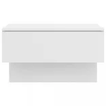 2 db magasfényű fehér falra szerelhető éjjeliszekrény