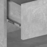 betonszürke falra szerelhető éjjeliszekrény