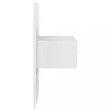 magasfényű fehér falra szerelhető éjjeliszekrény