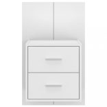 2 db fehér falra szerelhető éjjeliszekrény