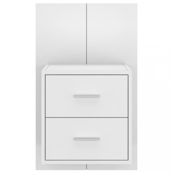 2 db fehér falra szerelhető éjjeliszekrény