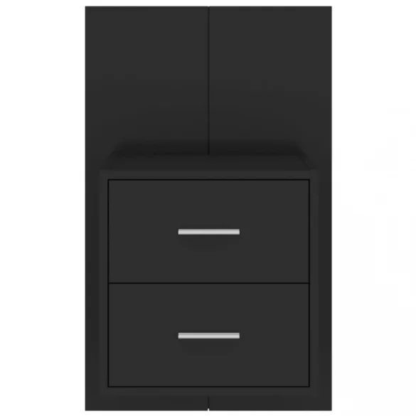 fekete falra szerelhető éjjeliszekrény