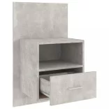betonszürke falra szerelhető éjjeliszekrény