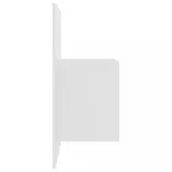 magasfényű fehér falra szerelhető éjjeliszekrény