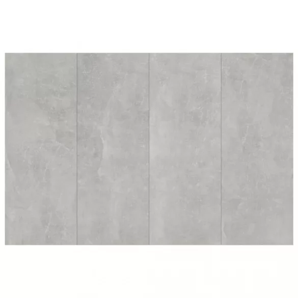 betonszürke szerelt fa ágyfejtámla 120x1,5x80 cm