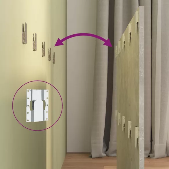 betonszürke szerelt fa ágyfejtámla 120x1,5x80 cm