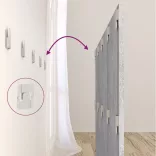 betonszürke szerelt fa ágyfejtámla 160 x 1,5 x 80 cm