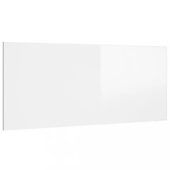 magasfényű fehér szerelt fa ágyfejtámla 200 x 1,5 x 80 cm