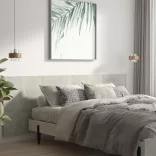 betonszürke szerelt fali fejtámla 240 x 1,5 x 80 cm