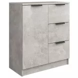 betonszürke szerelt fa tálalóasztal 60 x 30 x 70 cm