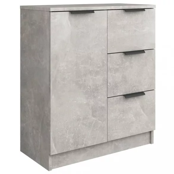 betonszürke szerelt fa tálalóasztal 60 x 30 x 70 cm