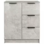 betonszürke szerelt fa tálalóasztal 60 x 30 x 70 cm