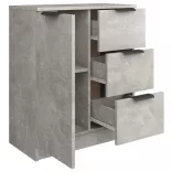 betonszürke szerelt fa tálalóasztal 60 x 30 x 70 cm