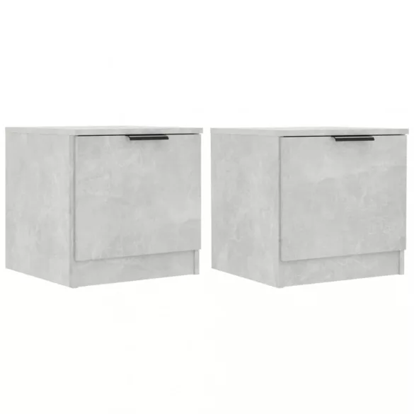 2 db betonszürke éjjeliszekrény 40 x 39 x 40 cm