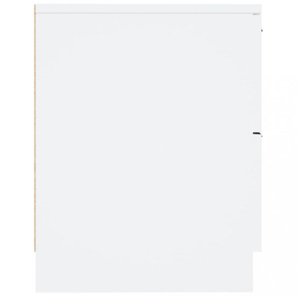 2 db fehér szerelt fa éjjeliszekrény