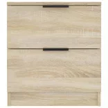 2 db sonoma-tölgyszínű szerelt fa éjjeliszekrény