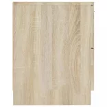 2 db sonoma-tölgyszínű szerelt fa éjjeliszekrény