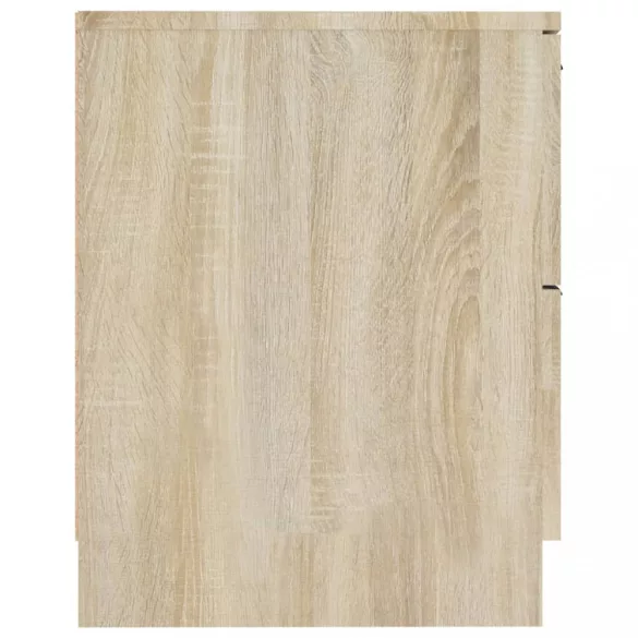 2 db sonoma-tölgyszínű szerelt fa éjjeliszekrény