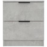 2 db betonszürke szerelt fa éjjeliszekrény