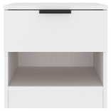 2 db fehér szerelt fa éjjeliszekrény