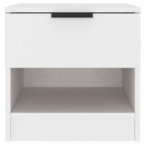 2 db fehér szerelt fa éjjeliszekrény