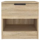 2 db sonoma-tölgyszínű szerelt fa éjjeliszekrény