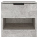 2 db betonszürke szerelt fa éjjeliszekrény