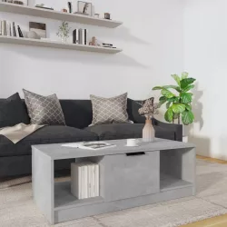betonszürke szerelt fa dohányzóasztal 102 x 50 x 36 cm