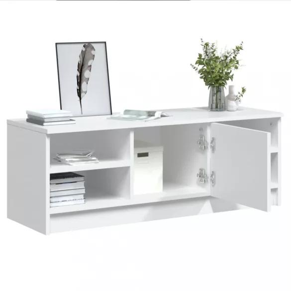 fehér szerelt fa TV-szekrény 102 x 35,5 x 36,5 cm