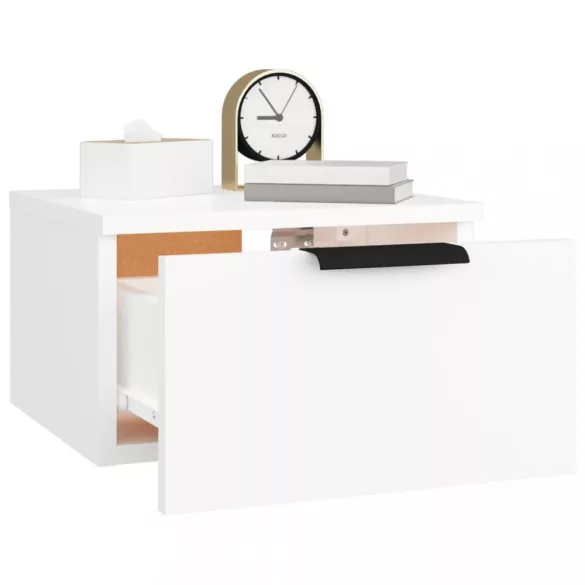 fehér falra szerelhető éjjeliszekrény 34 x 30 x 20 cm