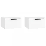 2 db fehér falra szerelhető éjjeliszekrény 34 x 30 x 20 cm