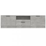 betonszürke szerelt fa TV-szekrény 140x35x40 cm