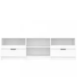 fehér szerelt fa TV-szekrény 150 x 33,5 x 45 cm