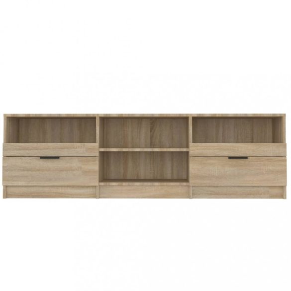 sonoma-tölgyszínű szerelt fa fali TV-szekrény 150x33,5x45 cm