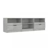 betonszürke szerelt fa TV-szekrény 69,5x30x50 cm