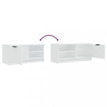 2 db fehér szerelt fa TV-szekrény 80 x 35 x 36,5 cm